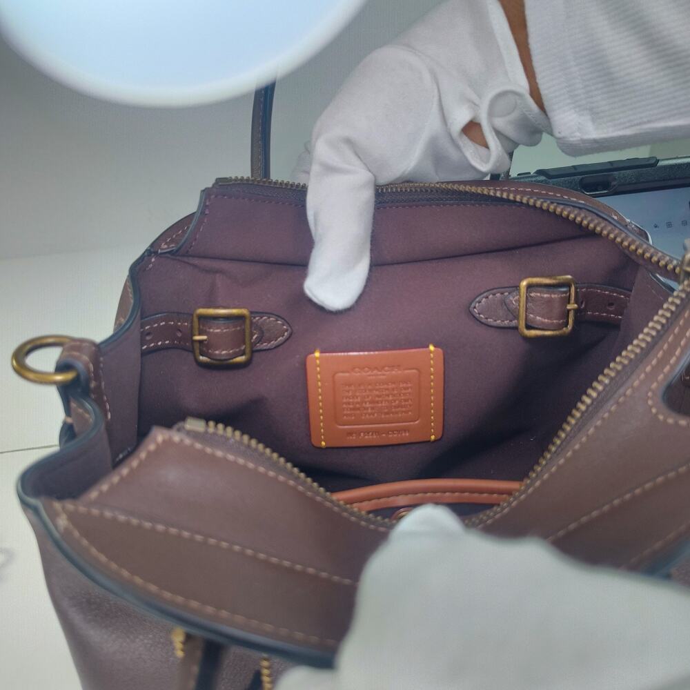 Coach Soft Empire Carryall Bag 21 - Small - Maple/Brown -NWT - Picture 8 of 15